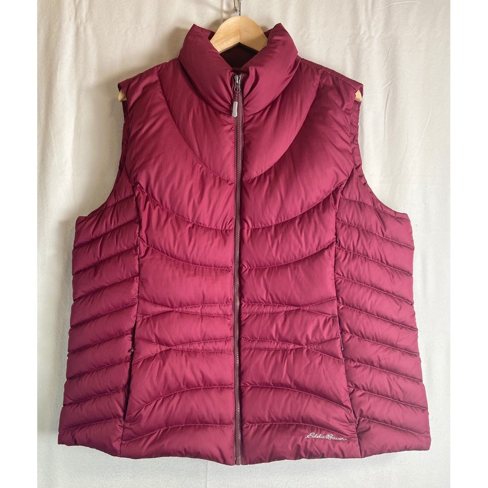 Eddie Bauer Vest Womens Sz XXL  EB650 Down Puffer Full Zip Outdoor Lightweight